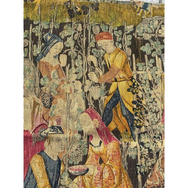 Vintage French Screen Printed Tapestry, 1970s For Sale - Image 12 of 18
