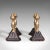 Victorian C.1880 Victorian Antique English Brass Iron Fireside Tool Rests Fire Dog- a Pair For Sale - Image 3 of 13
