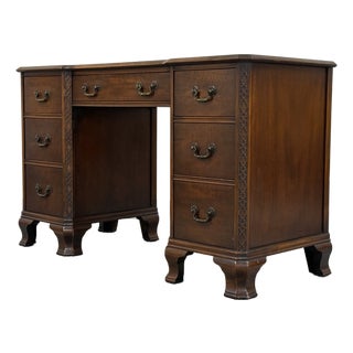 Antique Mahogany Art Deco Writing Desk For Sale