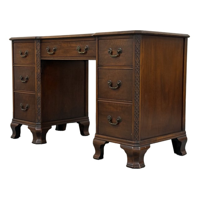 Antique Mahogany Art Deco Writing Desk For Sale