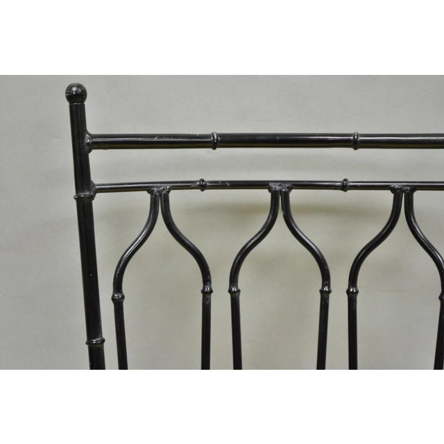 Mid 20th Century Vintage Salterini Hollywood Regency Wrought Iron Faux Bamboo Dining Chair, Set 8 For Sale - Image 5 of 18