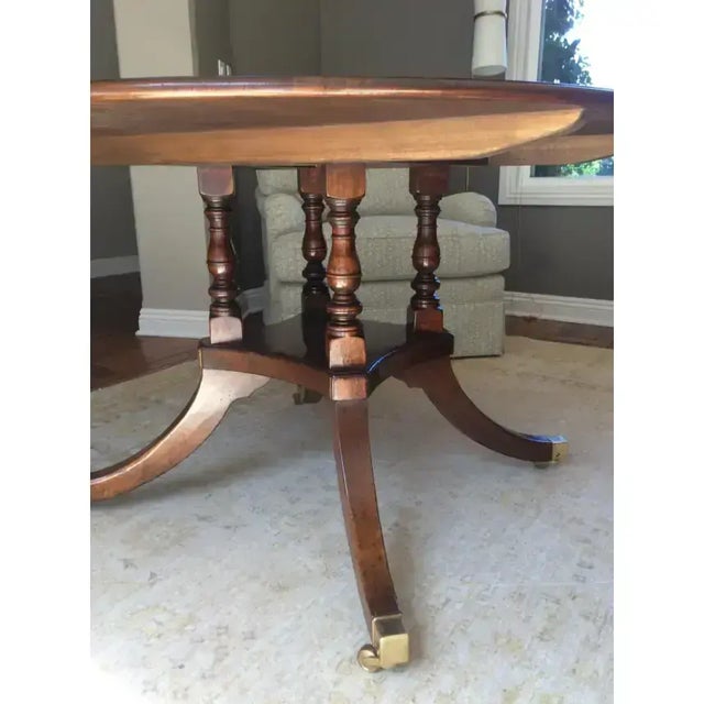 Stunning! 48" Round Hl Holland English Country Birdcage Pedestal Table For Sale - Image 4 of 6