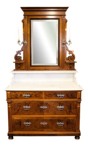 Victorian Commode with Mirror, 1890