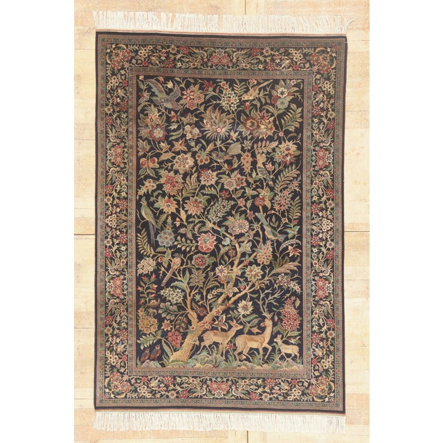 Vintage Persian Tabriz Rug, 04'07 X 06'11 For Sale - Image 10 of 11
