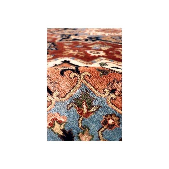 Pasargad Home Serapi Rust Wool Area Rug- 9' 8'' X 13' 8'' For Sale - Image 4 of 6