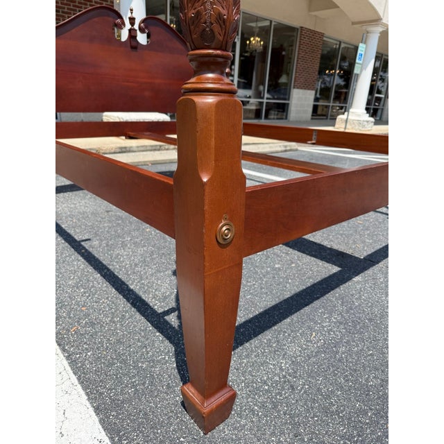 Vintage King Size Cherry Bed Frame by Y&j Furniture For Sale - Image 13 of 18