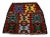 1960s Scandinavian Wool Red Handwoven Ethnic Kilim Rug For Sale