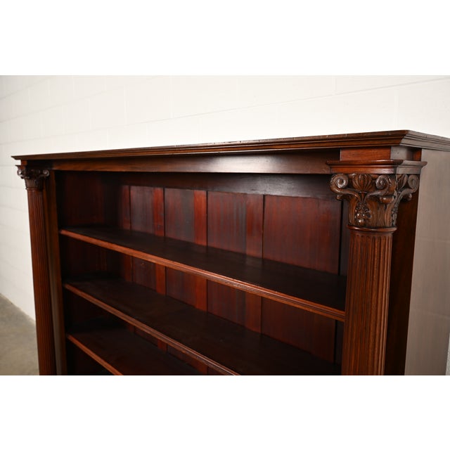 R. J. Horner Style American Empire Carved Mahogany Bookcase, Circa 1920s For Sale In South Bend - Image 6 of 12