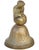 American Early 20th Century Hand-Engraved Brass-Figurine Bell Accent For Sale - Image 3 of 9
