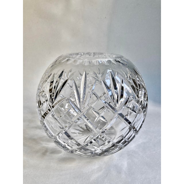 Vintage Cut Crystal Rose Bowl Vase Chairish