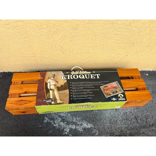 Golden Edition Croquet set from Old School Sports is sure to add some fun to your outdoor gatherings. The set features a...