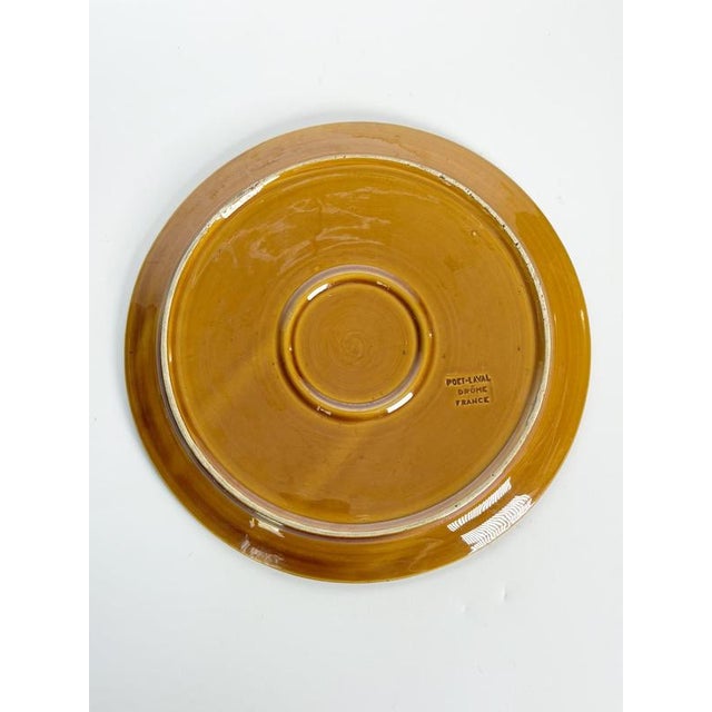 Ceramic Brown Ceramic Dish with Bird Decoration, France, 1960s For Sale - Image 7 of 12