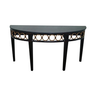 McGuire Laura Kirar Bamboo & Marble Console Table For Sale