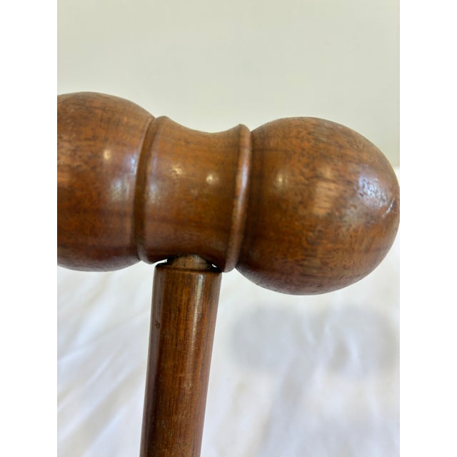 Antique Turned Wood Gavel, Double-Head Judge's or Auctioneer's Hammer For Sale In Oklahoma City - Image 6 of 8