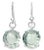 Elevate your style with these exquisite 18K white gold hanging earrings, featuring cabochon green amethysts paired with...