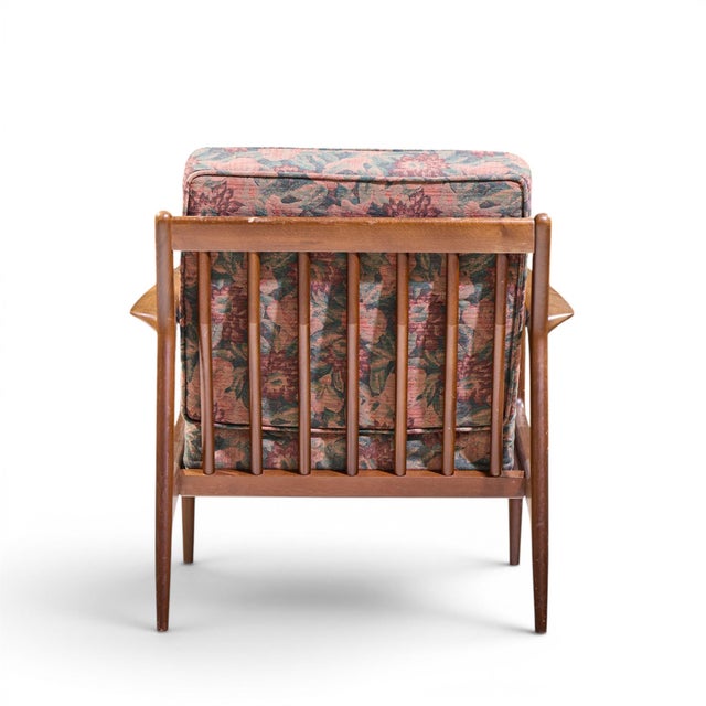 Kofod Larsen for Selig Mid Century Danish Walnut Lounge Chair For Sale In Chicago - Image 6 of 10