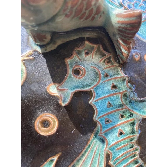 Large Art Deco Lidded Boxes with Marine Animals by Gustav Heinkel from Karlsruher Majolika, 1937, Set of 2 For Sale - Image 10 of 15