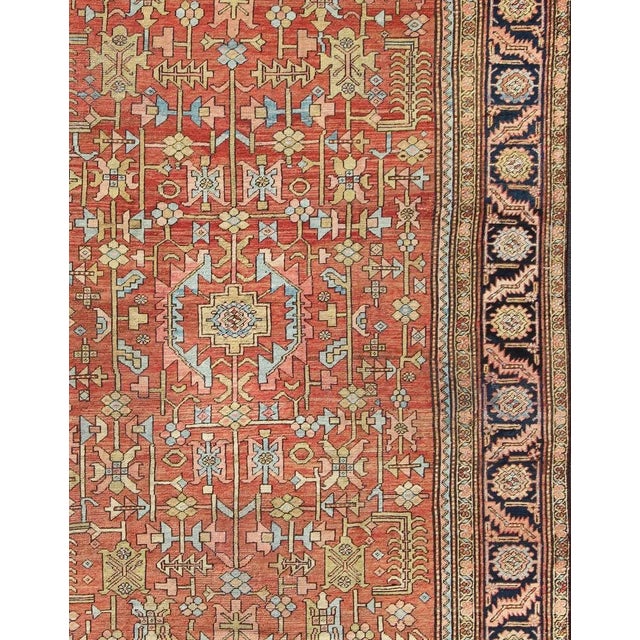 All-Over Geometric Design Antique Persian Serapi Rug. Keivan Woven Arts / rug /S12-0301, country of origin / type: Iran /...