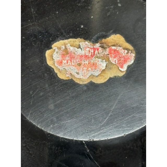 1960s Vintage Burgundy Murano Glass Bowl With Avventurine Gold For Sale - Image 5 of 7