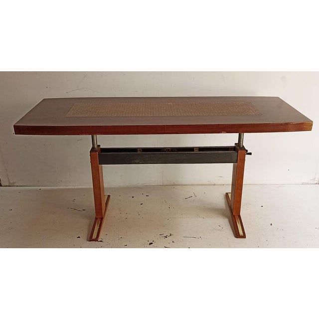 Adjustable Table with Decorative Copper Countertop For Sale - Image 9 of 15