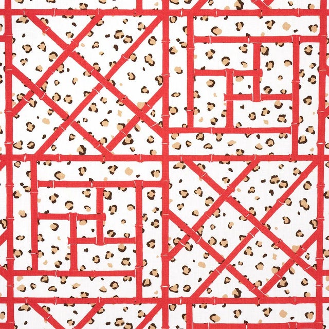 Not Yet Made - Made To Order Sample - Schumacher x Cristina Buckley Fancy Beast Indoor/Outdoor Fabric in Coral Cheetah For Sale - Image 5 of 5