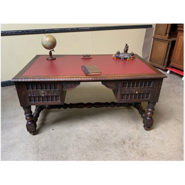 Antique, Imposing Desk from Brittany, 1880 For Sale - Image 4 of 12