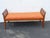 Mid Century Modern Caned Long Upholstered Window Hall End of Bed Bench 6636 For Sale - Image 12 of 15