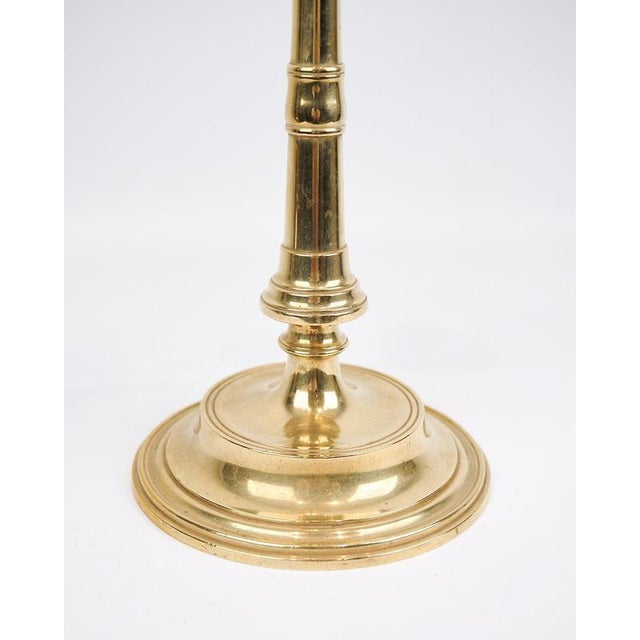 Tall 5-Armed Church Candlesticks in Brass, 1920s, Set of 2 For Sale - Image 6 of 11