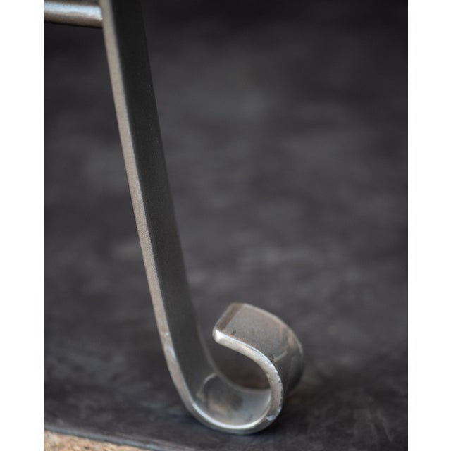 English Garden Seat or Bench of Painted Metal in the Regency Style For Sale - Image 11 of 12