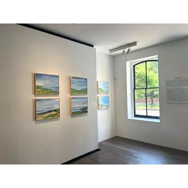 "Gentle Blue Day" Contemporary Abstract Seascape Mixed-Media Painting by Ben Junta For Sale - Image 4 of 6