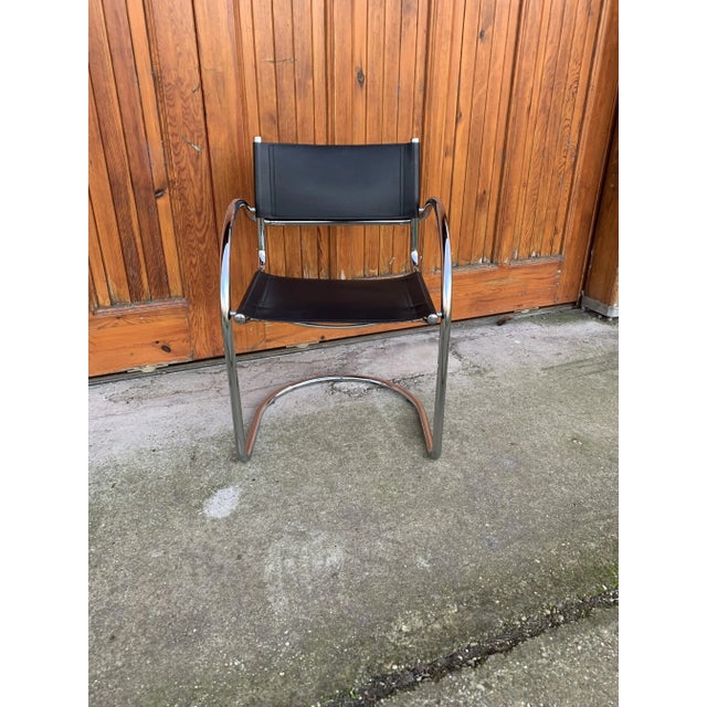 Set of Vintage Italian Bauhaus Chrome Dining Chairs, 1970s For Sale - Image 9 of 10