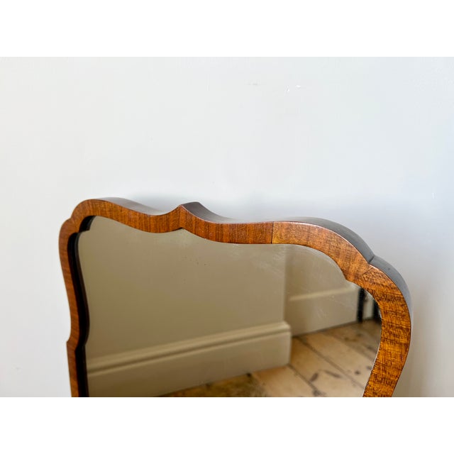 Vintage English Scallop Edged Wall Mirror, 1920s For Sale - Image 4 of 9