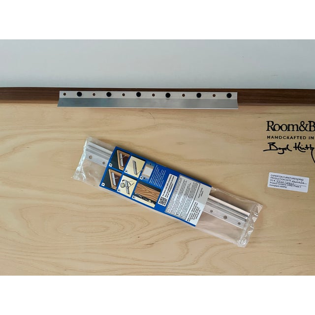 Wood Room & Board Hudson Handcrafted in America Walnut Wood Wall Mirror 30"x40" For Sale - Image 7 of 7