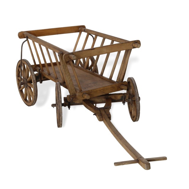 1940s Vintage Garden Cart in Beech, 1940s For Sale - Image 5 of 5