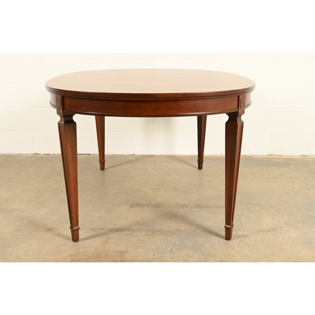 Drexel French Regency Louis XVI Cherry Wood Extension Dining Table, Newly Refinished For Sale - Image 11 of 13