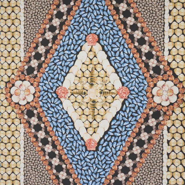 Schumacher Schumacher X Mary McDonald Shell Grotto Panel B in Onyx Multi For Sale - Image 4 of 5