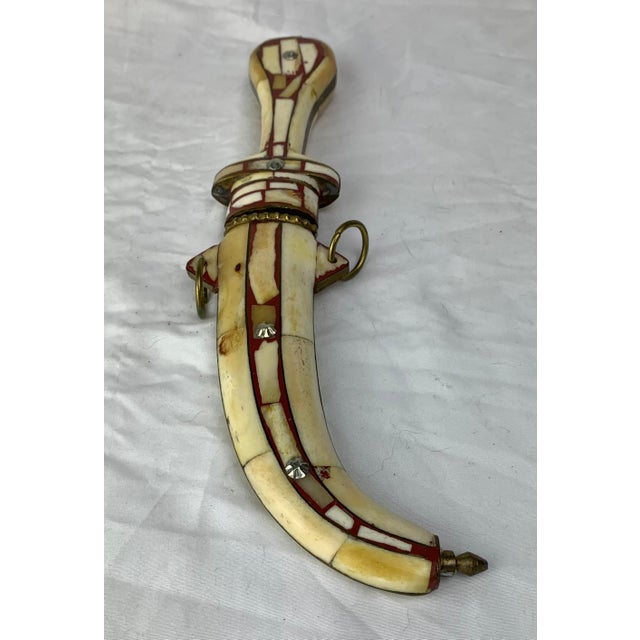 Camel Traditional Curved Moroccan Dagger For Sale - Image 8 of 11