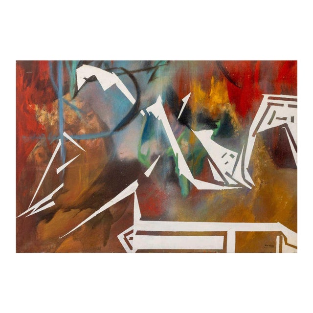 Fritz Bonner Abstraction Acrylic on Canvas For Sale