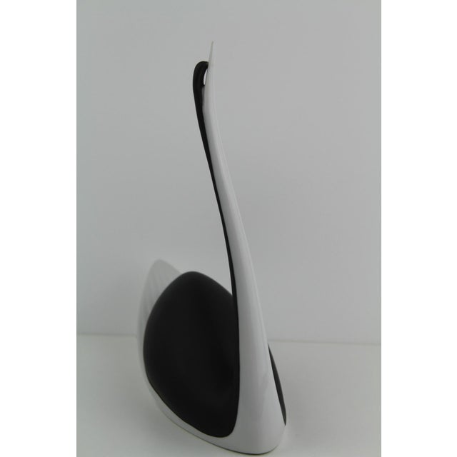 Ceramic Czech Porcelain Black Swan Figurine from Royal Dux, 1960s For Sale - Image 7 of 14