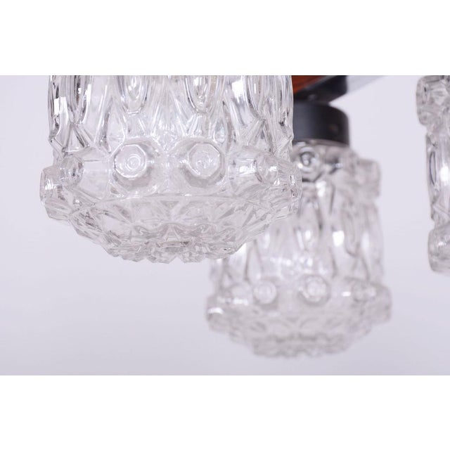 Mid-Century Chandelier in Chrome and Glass from Kamenický Šenov, Czech, 1960s For Sale - Image 6 of 10