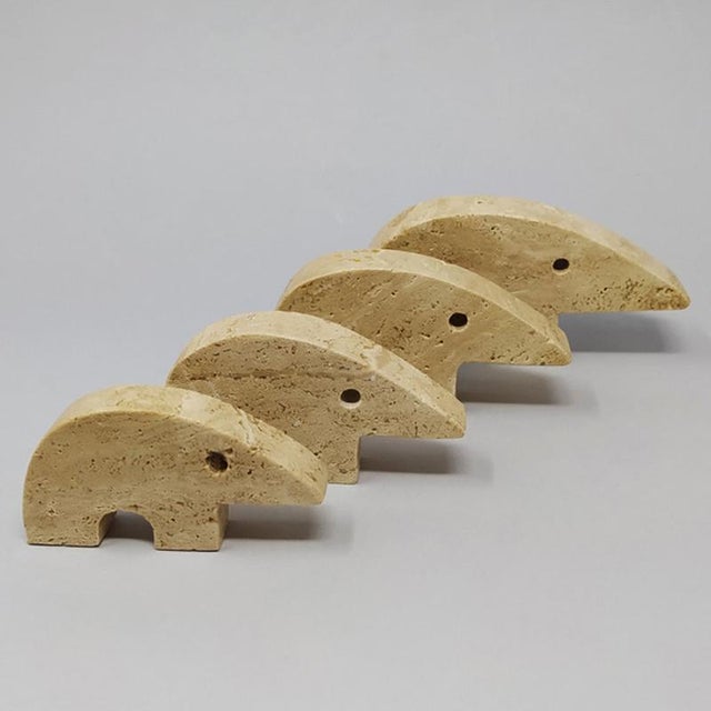 1970s Mid-Century Modern Travertine Anteater Sculptures by Enzo Mari for F.lli Mannelli, 1970s, Set of 4 For Sale - Image 5 of 15