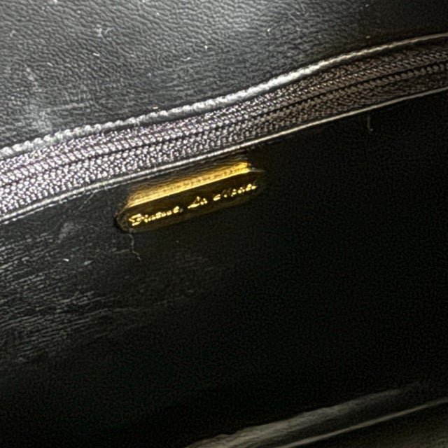 Vintage Finesse La Model Lizard Print Leather Box Bag Retro Top Handle Purse 50s 60s For Sale - Image 12 of 12