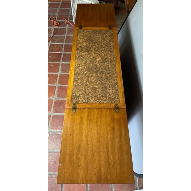 Tuscan Mid 20th Century Wooden Flip-Top Extendable Buffet Table For Sale - Image 3 of 12