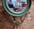 Empire Style Mirror with Eagle in Carved and Polychrome Wood, Late 19th Century For Sale - Image 6 of 9