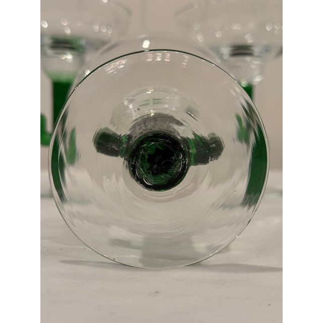 Vintage Mexican Handblown Glass Cactus Margarita Service Set - Set of 6 For Sale - Image 13 of 14