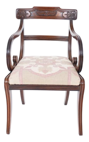 Antique Regency Dining Chairs in Mahogany, 1810, Set of 8