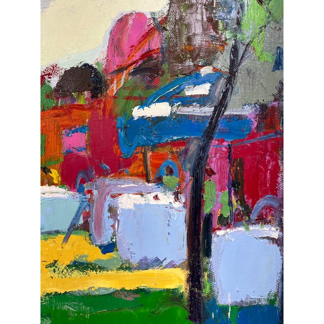 Wood Contemporary Abstract Original Oil Painting For Sale - Image 7 of 12