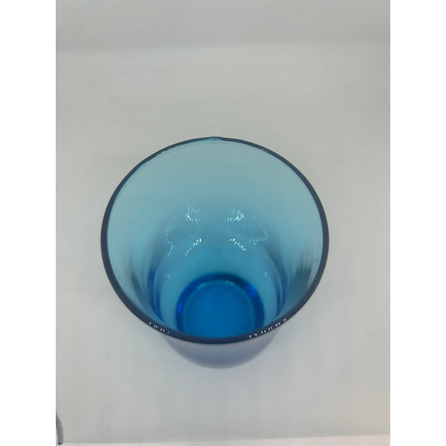 Vintage Mid-Century Modern Anchor Hocking Laser Blue Glasses- Set of 6 Rare 1950's For Sale In Sacramento - Image 6 of 9
