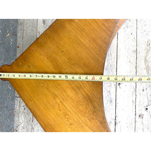 Mid 20th Century Neo-Classical Corner Table in Blonde Finished Maple For Sale - Image 10 of 10