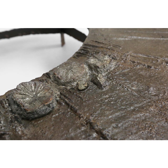 A rare and striking early work by the belgian atelier pia manu, this 1960 coffee table exemplifies the studio’s sculptural...